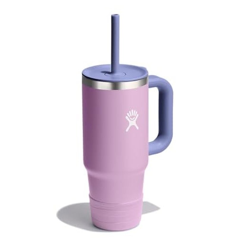 Hydro Flask Kids Tumbler for School - Stainless Steel and Insulated with Straw Cap - 24 Oz in Anemone Purple