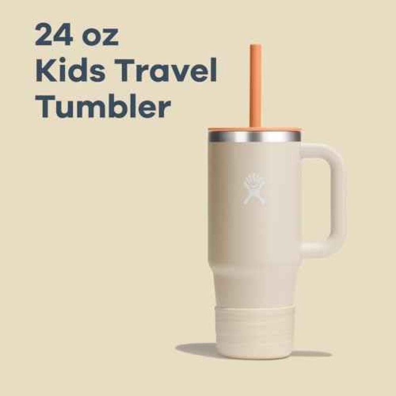 Hydro Flask Kids Tumbler for School - Stainless Steel and Insulated with Straw Cap - 24 Oz in Anemone Purple