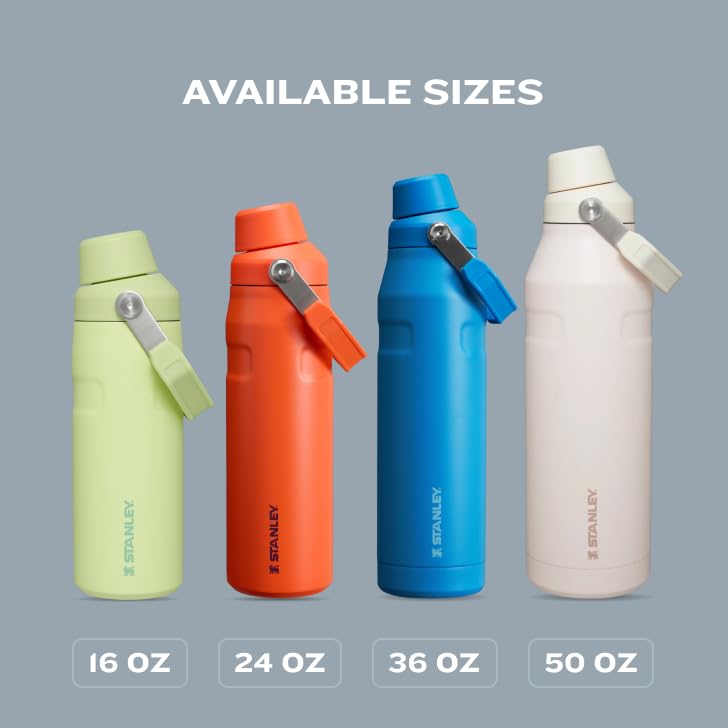 Stanley IceFlow Fast Flow Water Bottle 24 oz | Angled Spout Lid | Lightweight and Leakproof for Travel and Sports | Insulated Stainless Steel | BPA-Free | Rose Quartz