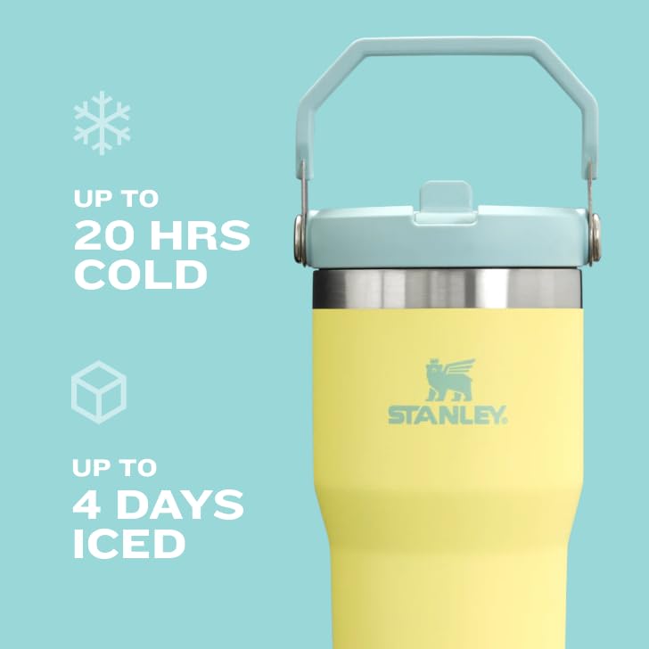 STANLEY IceFlow Stainless Steel Tumbler with Straw - Vacuum Insulated Water Bottle for Home, Office or Car Reusable Cup Leak Resistant Flip Cold 12 Hours Iced 2 Days (Rose Quartz)