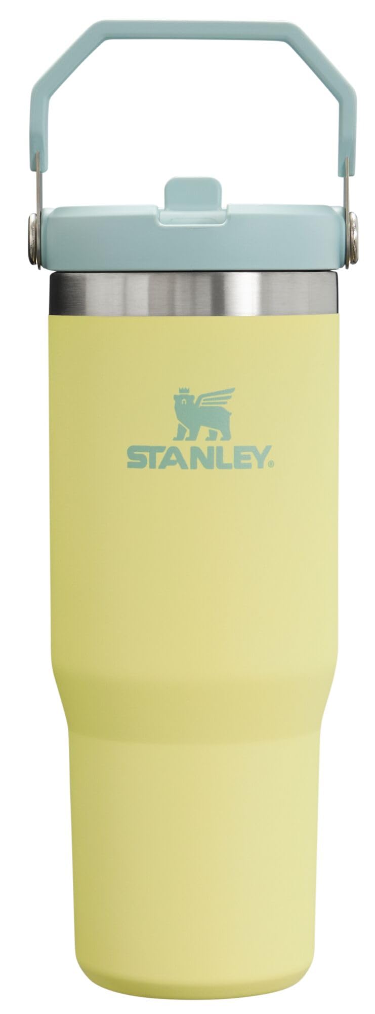 Stanley IceFlow Tumbler with Handle, Twist-On Lid and Flip-Up Straw, Leak-Resistant Water Bottle, Insulated Stainless Steel, BPA-Free, 887 ml, Grapefruit