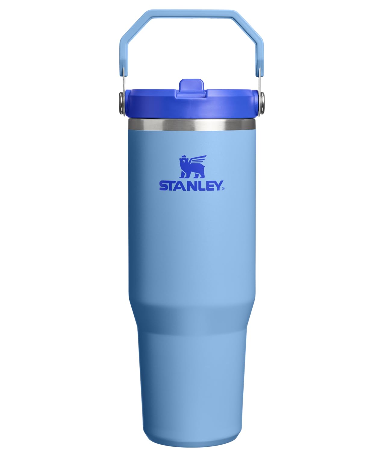 STANLEY IceFlow 2.0 Flip Straw Tumbler with Handle 30 oz | Twist On Lid and Flip Up Straw | Leakproof Water Bottle | Insulated Stainless Steel | BPA-Free | Blue Sky