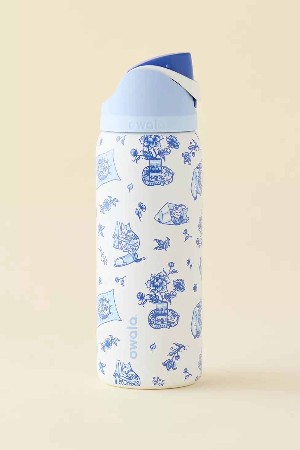 Owala Freesip Bottle 32oz - Delft Cat - (Limited Edition)