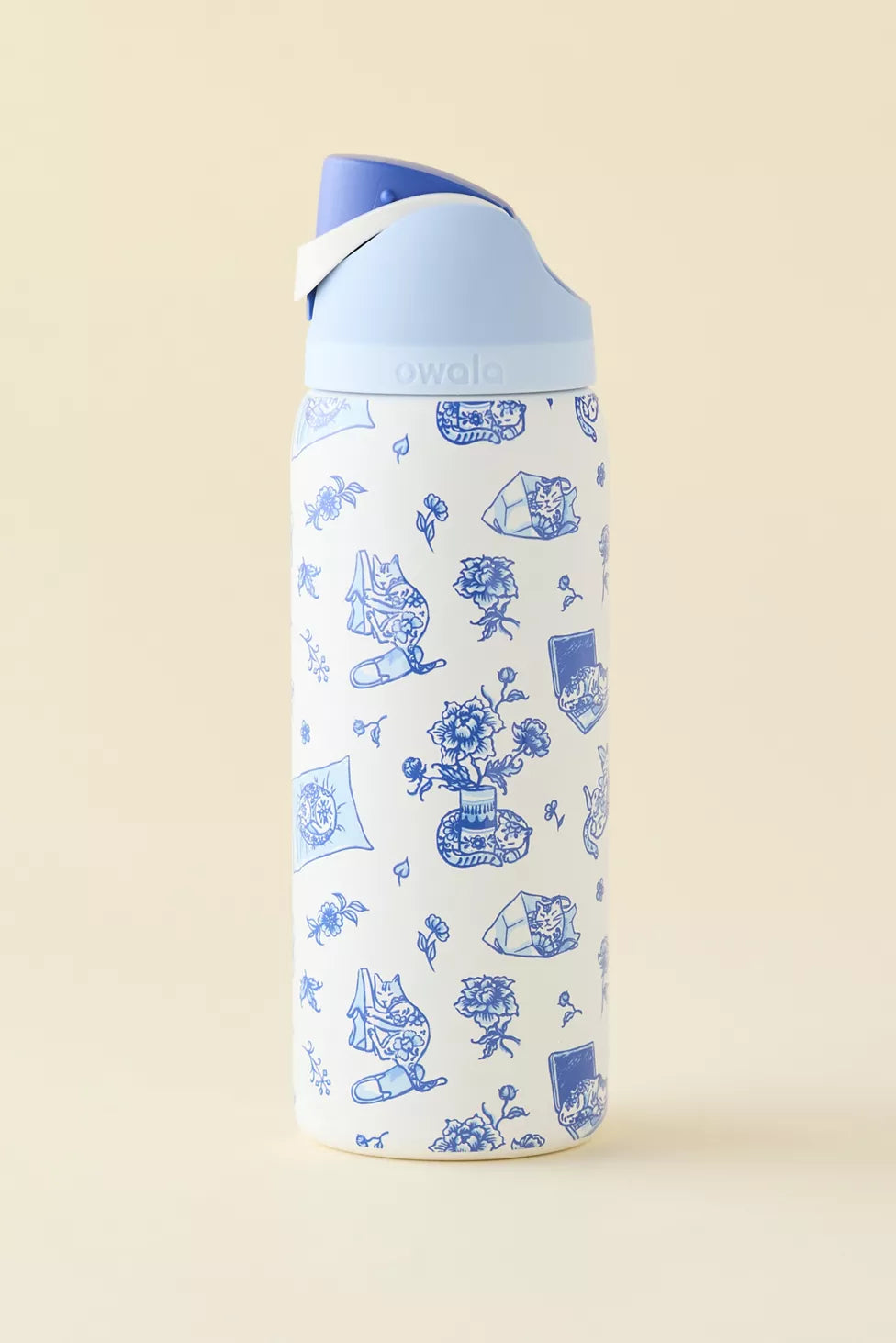 Owala Freesip Bottle 32oz - Delft Cat - (Limited Edition)