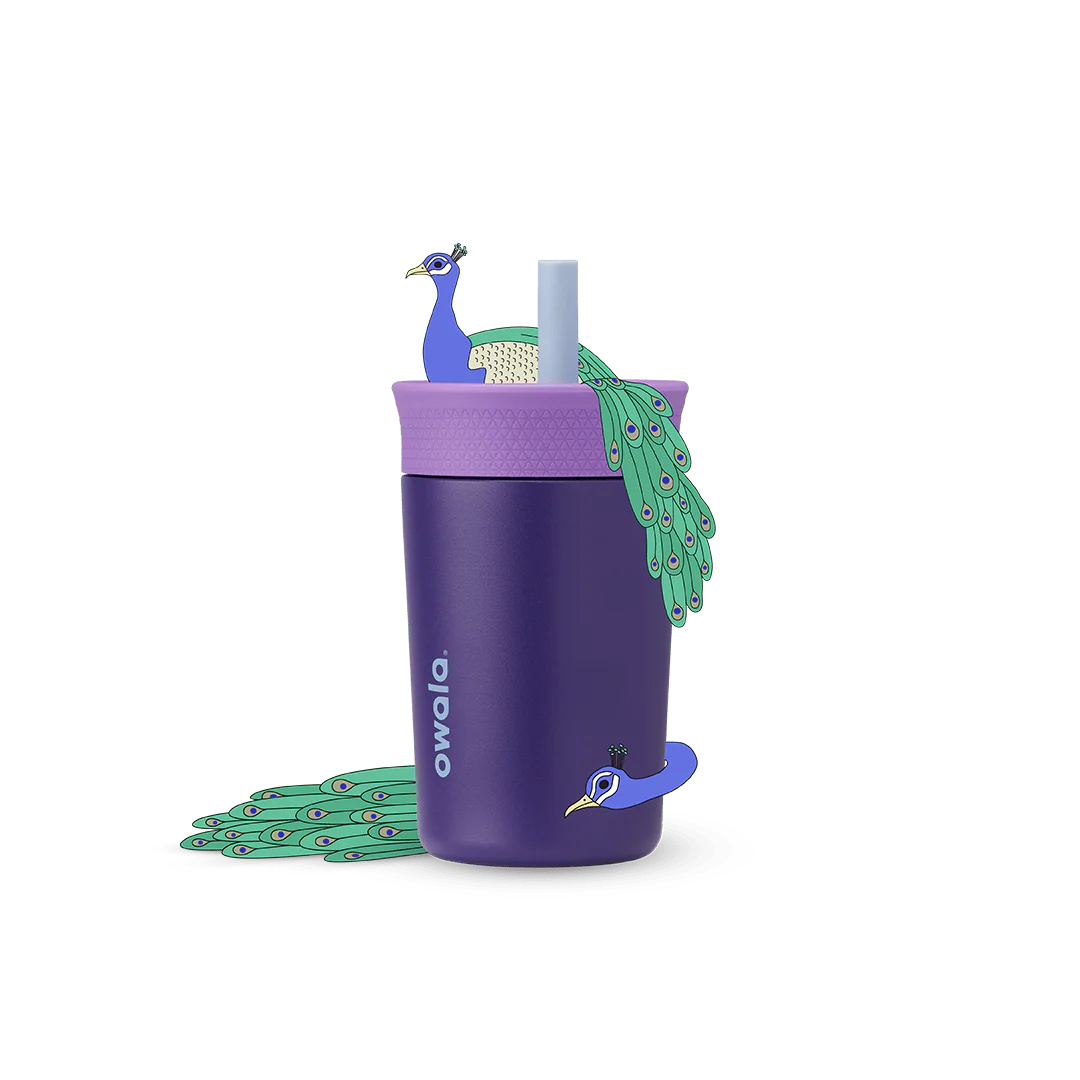 Owala Kids Insulated Tumbler 12oz - Peacock Palace